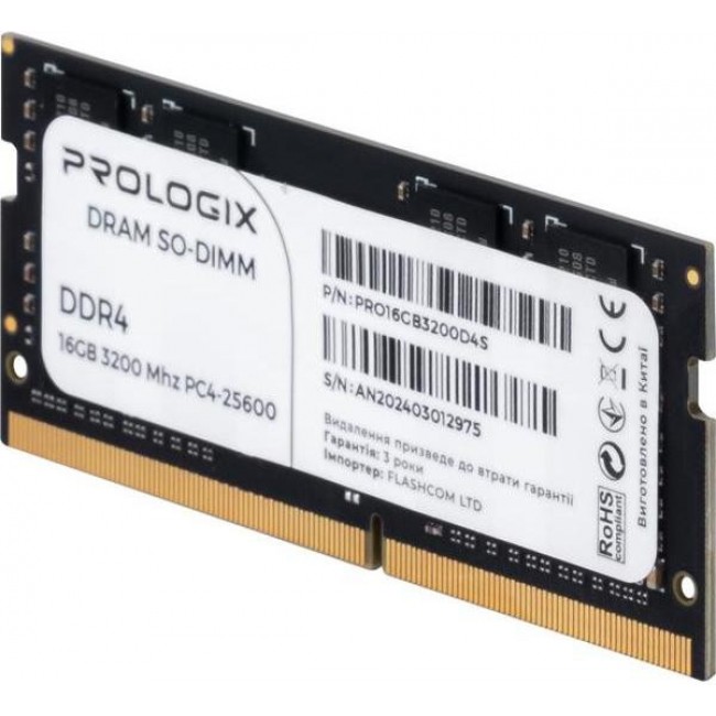 Prologix 16 GB SO-DIMM DDR4 3200 MHz (PRO16GB3200D4S)
