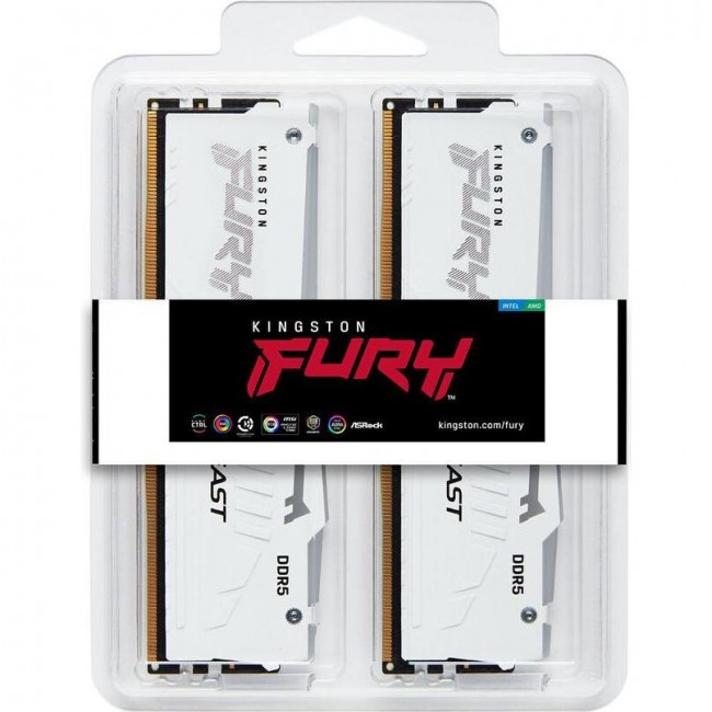 Kingston FURY 32 GB (2x16GB) 5200 MHz Beast White RGB (KF552C40BWAK2-32)