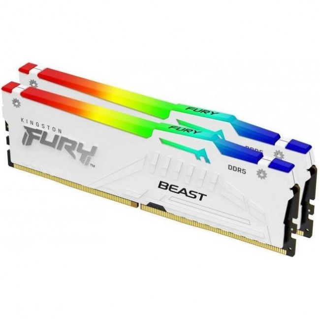 Kingston FURY 32 GB (2x16GB) DDR5 5200 MHz Beast RGB EXPO White (KF552C36BWEAK2-32)
