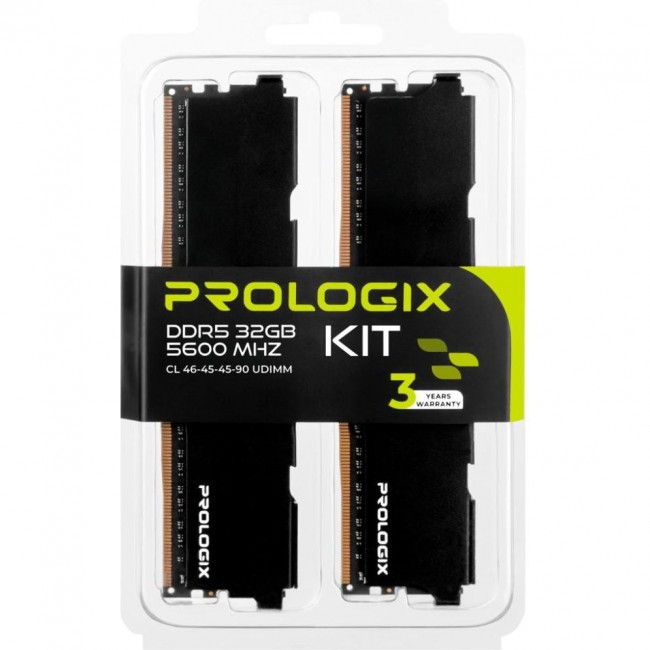 Prologix 32 GB (2x16GB) DDR5 5600 MHz (PRO32GB5600B5K)