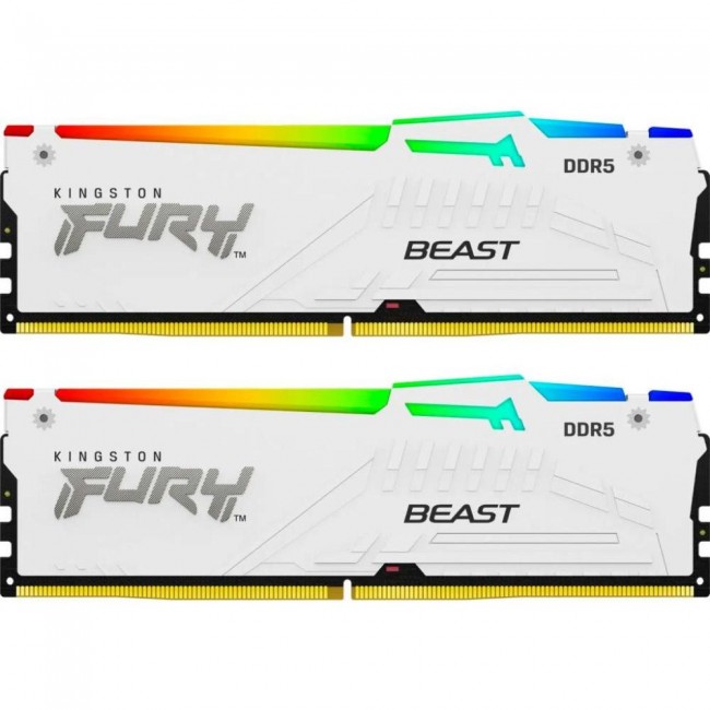 Kingston FURY 32 GB (2x16GB) DDR5 5600 MHz Beast RGB White (KF556C40BWAK2-32)