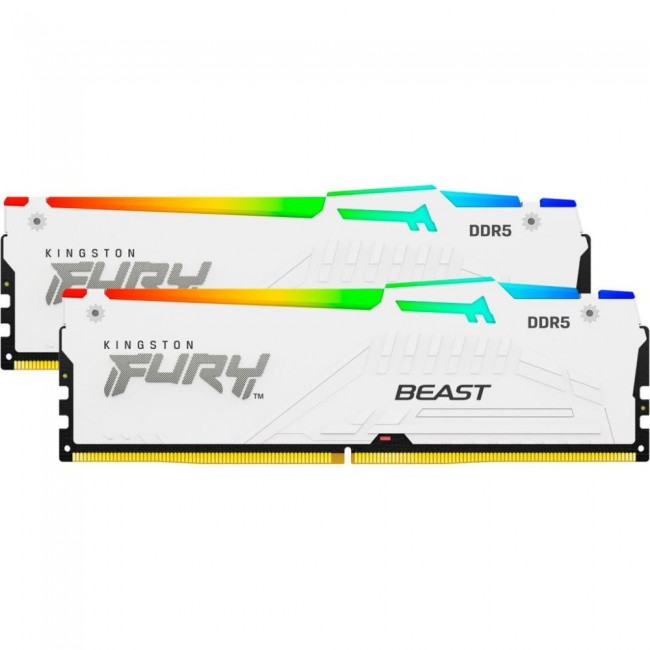 Kingston FURY 32 GB (2x16GB) DDR5 5600 MHz Beast RGB White (KF556C40BWAK2-32)