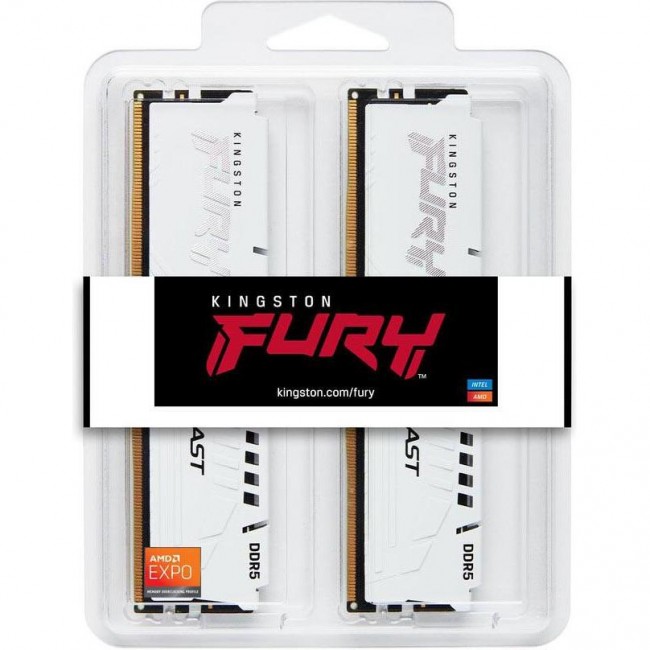 Kingston FURY 32 GB (2x16GB) DDR5 6000 MHz Beast EXPO White (KF560C30BWEK2-32)