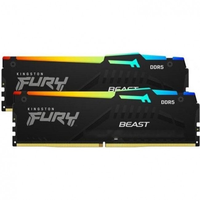 Kingston FURY 32 GB (2x16GB) DDR5 6000 MHz Beast RGB EXPO Black (KF560C36BBE2AK2-32)