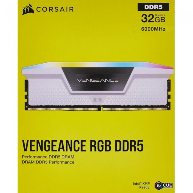 Corsair 32 GB (2x16GB) DDR5 6000 MHz Vengeance RGB (CMH32GX5M2E6000C36W)