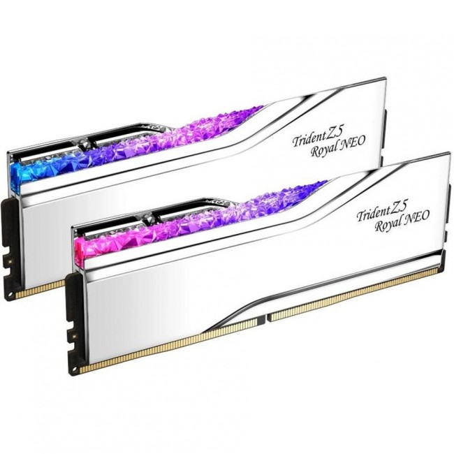 Оперативная память G.Skill 32 GB (2x16GB) DDR5 6400 MHz Trident Z5 Royal Neo Silver (F5-6400J3039G16GX2-TR5NS)