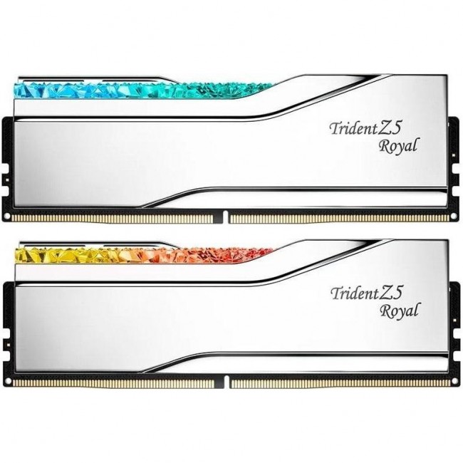 G.Skill 32 GB (2x16GB) DDR5 6400 MHz Trident Z5 Royal Silver (F5-6400J3239G16GX2-TR5S)