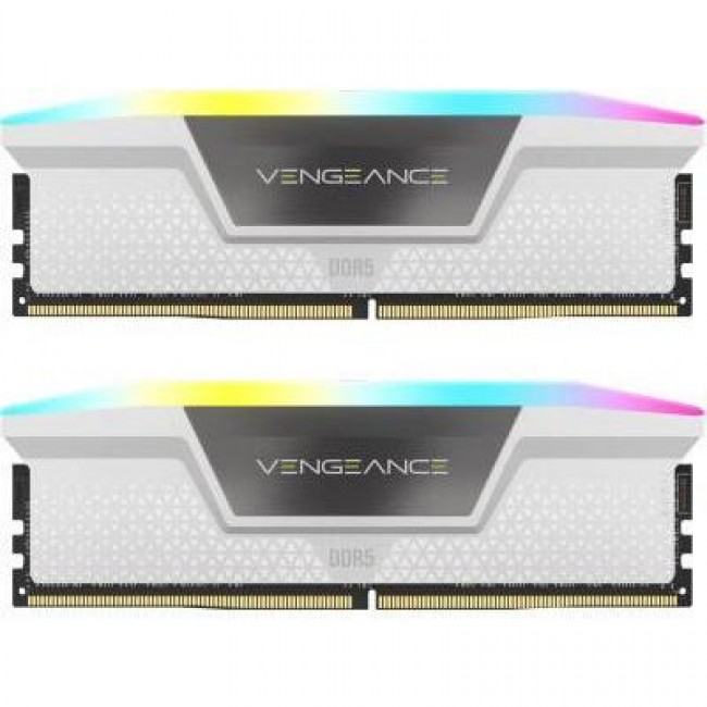 Corsair 32 GB (2x16GB) DDR5 6400 MHz Vengeance RGB White (CMH32GX5M2B6400C36W)