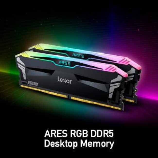 Lexar 32 GB (2x16GB) DDR5 7200 MHz Ares RGB Gaming (LD5U16G72C34LA-RGD)