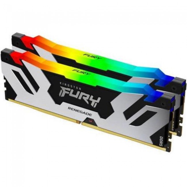 Kingston FURY 32 GB (2x16GB) DDR5 7200 MHz Renegade Silver/Black RGB (KF572C38RSAK2-32)
