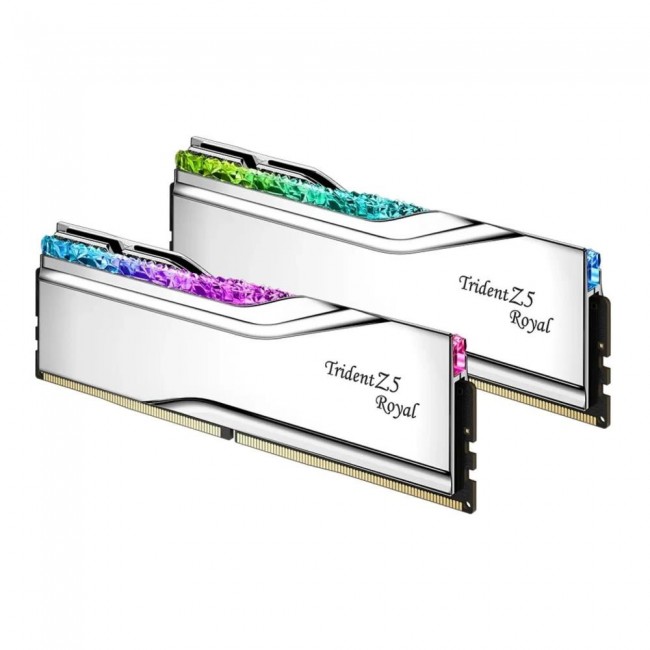 G.Skill 32 GB (2x16GB) DDR5 7200 MHz Trident Z5 Royal Silver (F5-7200J3445G16GX2-TR5S)