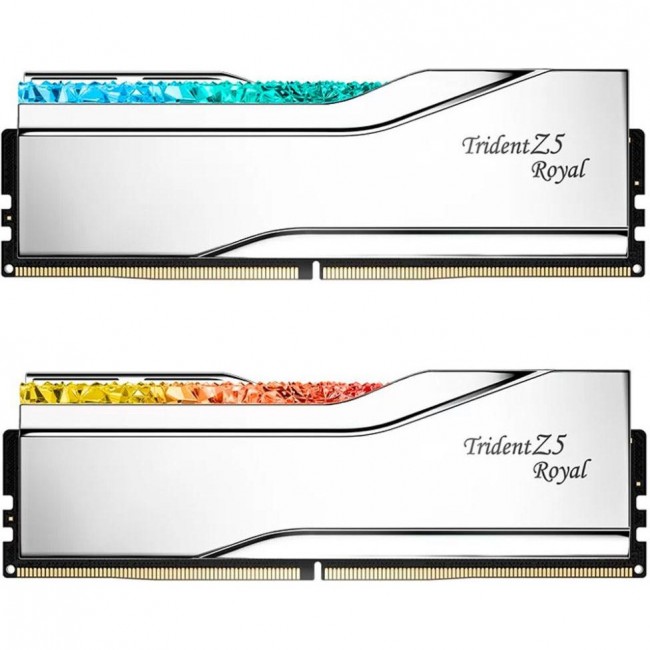 G.Skill 32 GB (2x16GB) DDR5 7600 MHz Trident Z5 Royal Silver (F5-7600J3646G16GX2-TR5S)