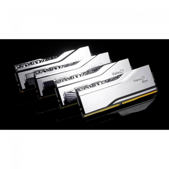 G.Skill 32 GB (2x16GB) DDR5 7600 MHz Trident Z5 Royal Silver (F5-7600J3646G16GX2-TR5S)