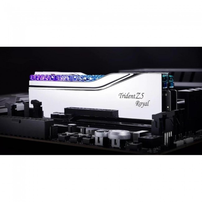 G.Skill 32 GB (2x16GB) DDR5 7600 MHz Trident Z5 Royal Silver (F5-7600J3646G16GX2-TR5S)