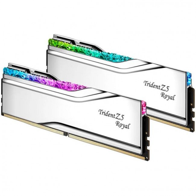 G.Skill 32 GB (2x16GB) DDR5 7600 MHz Trident Z5 Royal Silver (F5-7600J3646G16GX2-TR5S)