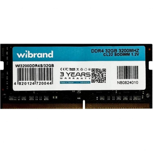 Wibrand 32 GB SO-DIMM DDR4 3200 MHz (WI3200DDR4S/32GB)