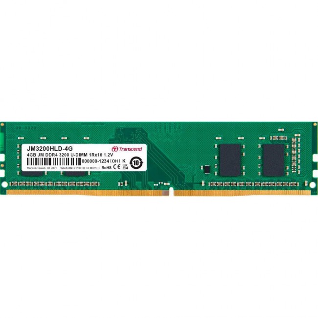 Оперативная память Transcend 4 GB DDR4 3200 MHz (JM3200HLD-4G)