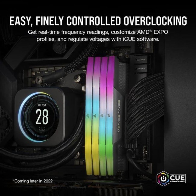 Corsair 64 GB (2x32GB) DDR5 5200 MHz Vengeance RGB AMD EXPO (CMH64GX5M2B5200Z40K)