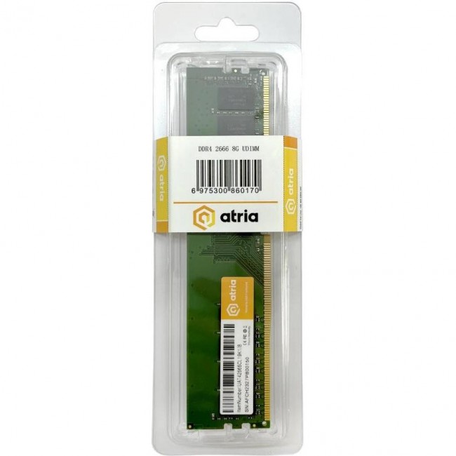 Оперативная память ATRIA 8 GB DDR4 2666 MHz (UAT42666CL19K1/8)