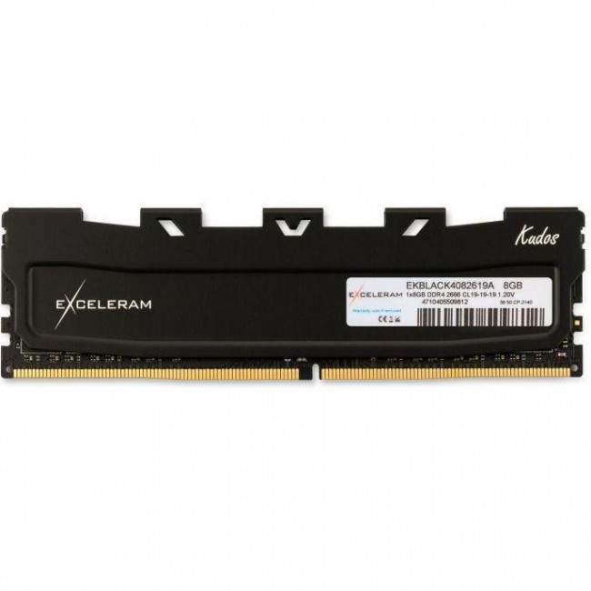Exceleram 8 GB DDR4 2666 MHz Black Kudos (EKBLACK4082619A)