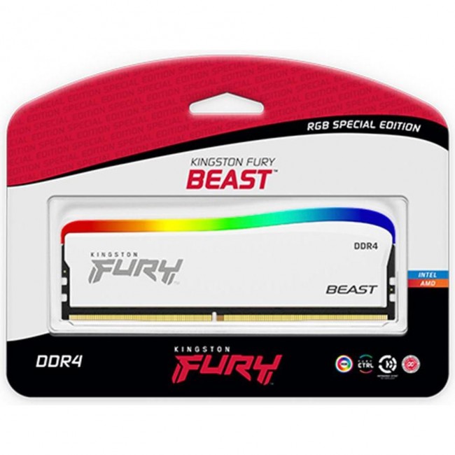 Kingston FURY 8 GB DDR4 3200 MHz Beast RGB Special Edition White (KF432C16BWA/8)