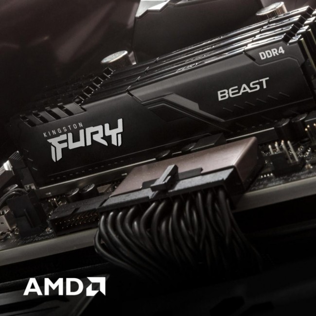 Оперативная память Kingston FURY 8 GB DDR4 3600 MHz Beast Black (KF436C17BB/8)