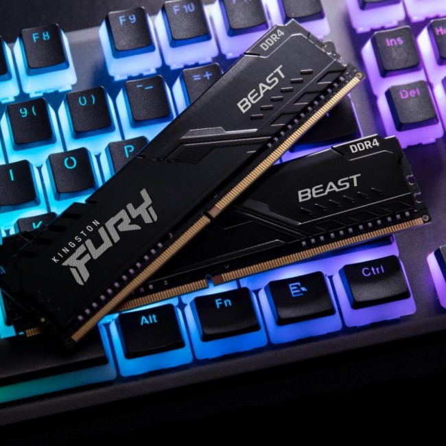 Оперативная память Kingston FURY 8 GB DDR4 3600 MHz Beast Black (KF436C17BB/8)