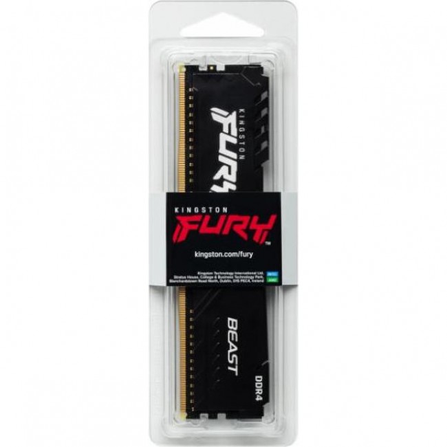 Оперативная память Kingston FURY 8 GB DDR4 3600 MHz Beast Black (KF436C17BB/8)