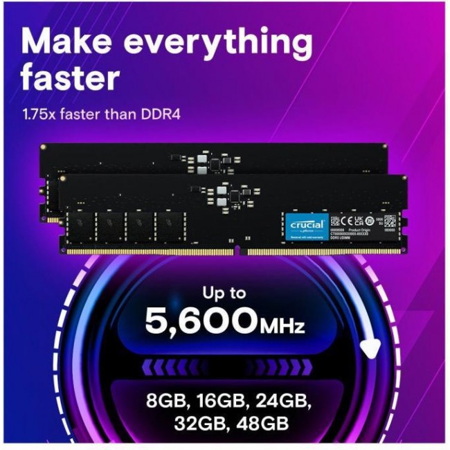 Crucial 8 GB DDR5 5600 MHz (CT8G56C46U5)