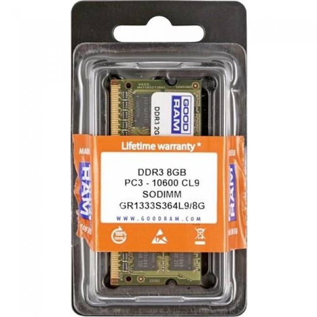 GOODRAM 8 GB SO-DIMM DDR3 1333 MHz (GR1333S364L9/8G)