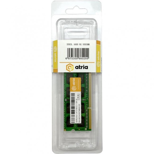 Оперативная память ATRIA 8 GB SO-DIMM DDR3 1600 MHz (UAT31600CL11SK1/8)