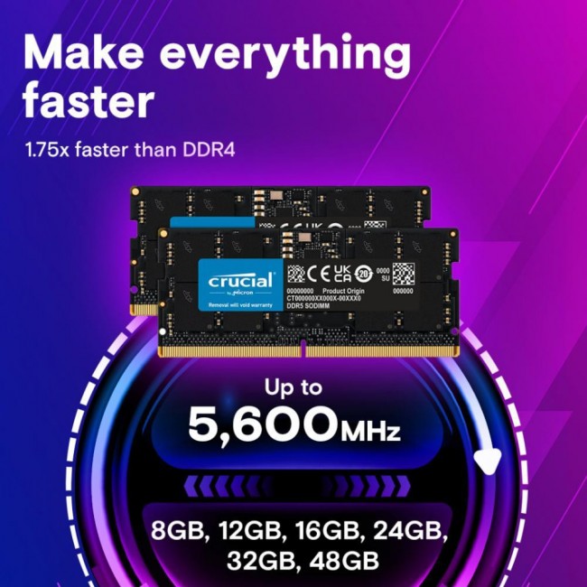Crucial 8 GB SO-DIMM DDR5 5200 MHz (CT8G52C42S5)