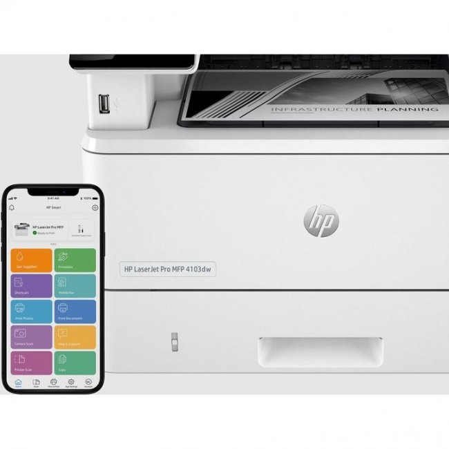 МФУ HP LaserJet Pro 4103dw + Wi-Fi (2Z627A)