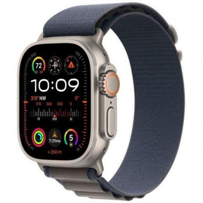 Apple Alpine Loop Band Small для Apple Watch 49mm - Blue (MT5J3)