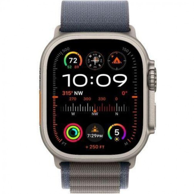 Apple Alpine Loop Band Small для Apple Watch 49mm - Blue (MT5J3)