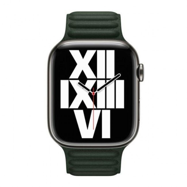 Apple Sequoia Green Leather Link M/L (ML7Q3) для  Watch 40/41mm