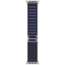 Apple Ремінець  Alpine Loop Navy - Natural Titanium Finish для  Watch 44/45/46/49mm - Medium (MXMY3)