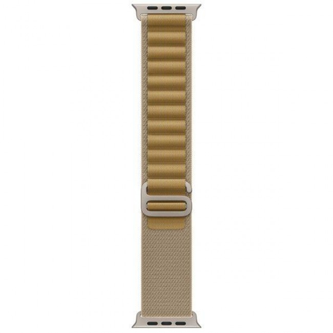 Apple Ремінець  Alpine Loop Tan - Natural Titanium Finish для  Watch 44/45/46/49mm - Small (MXN13)