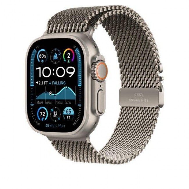 Apple Milanese Loop Natural Titanium для Watch 44/45/46/49mm - Small (MXKC3)