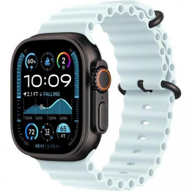 Apple Ремінець  Ocean Band Ice Blue - Black Titanium Finish для  Watch 44/45/46/49mm (MYP83)