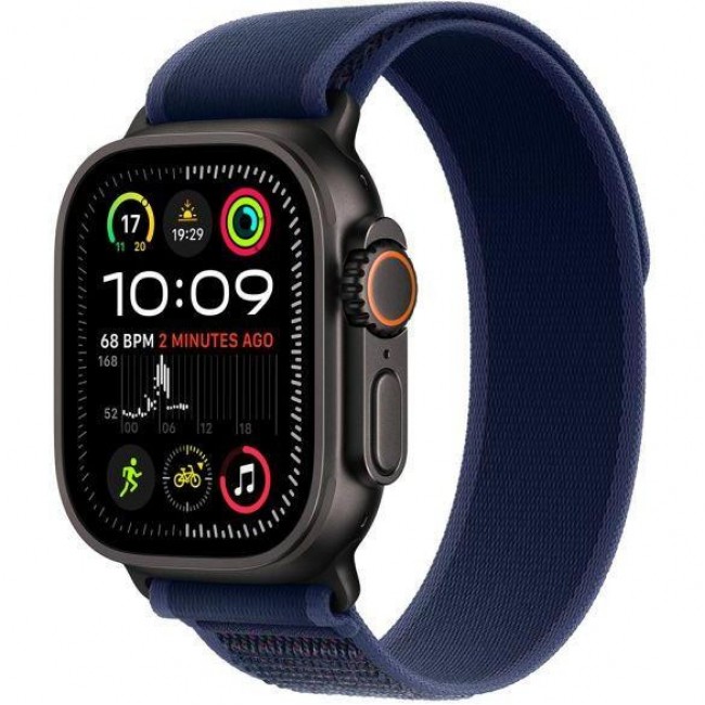 Apple Ремінець  Trail Loop Blue - Black Titanium Finish для  Watch 44/45/46/49mm - S/M (MYQ73)