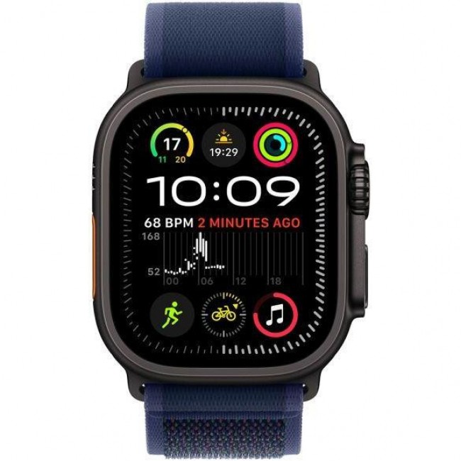 Apple Ремінець  Trail Loop Blue - Black Titanium Finish для  Watch 44/45/46/49mm - S/M (MYQ73)