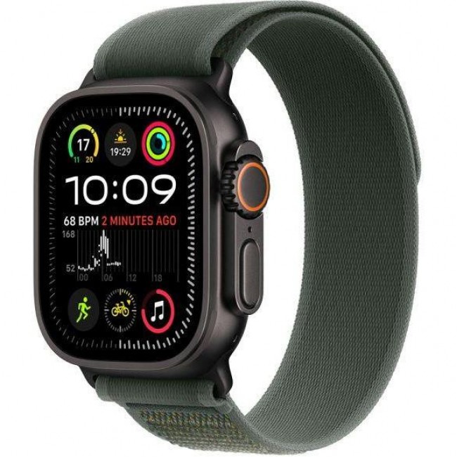Apple Ремінець  Trail Loop Green - Black Titanium Finish для  Watch 44/45/46/49mm - S/M (MYQ33)