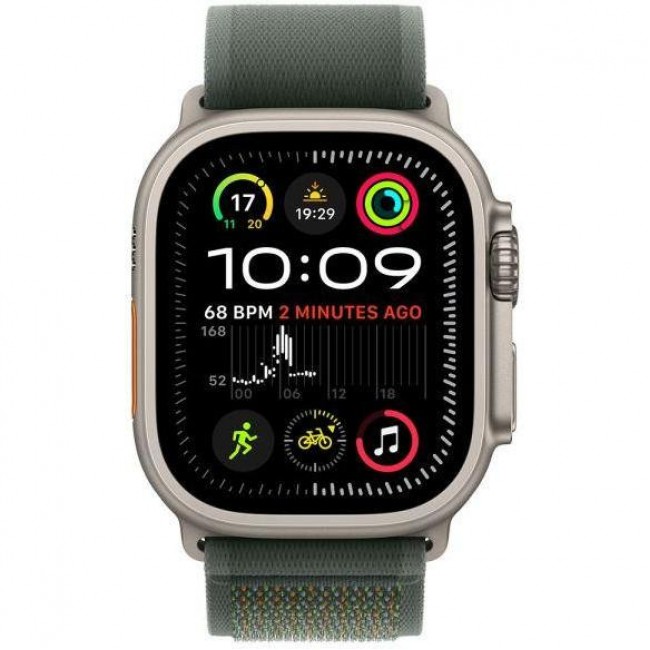Apple Ремінець  Trail Loop Green - Natural Titanium Finish для  Watch 44/45/46/49mm - M/L (MXTP3)