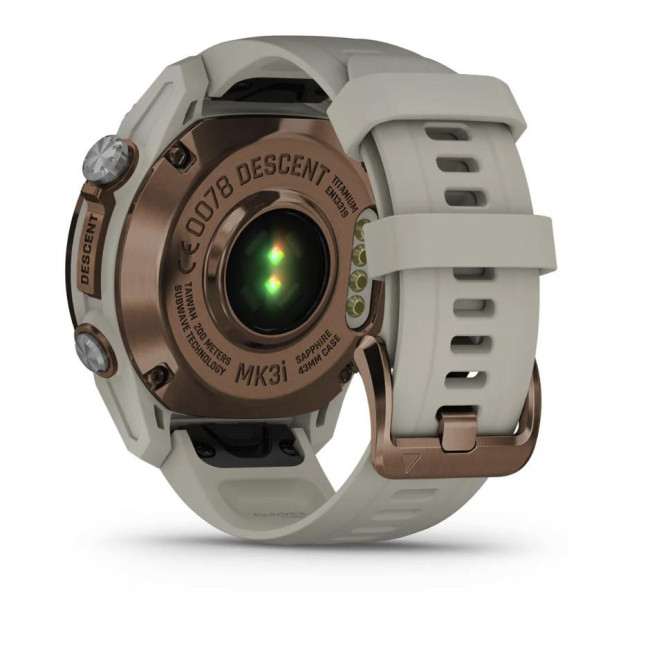 Смарт-часы Garmin Descen Mk3i – 43 mm Bronze PVD Titanium with French Gray Silicone Band (010-02753-13/14)