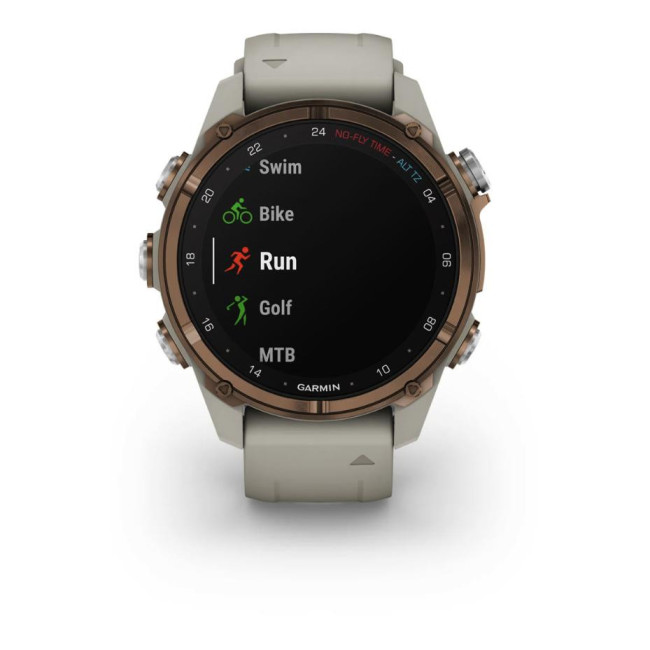 Смарт-часы Garmin Descen Mk3i – 43 mm Bronze PVD Titanium with French Gray Silicone Band (010-02753-13/14)