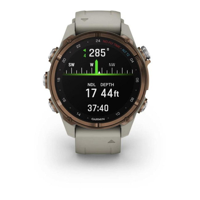 Смарт-часы Garmin Descen Mk3i – 43 mm Bronze PVD Titanium with French Gray Silicone Band (010-02753-13/14)