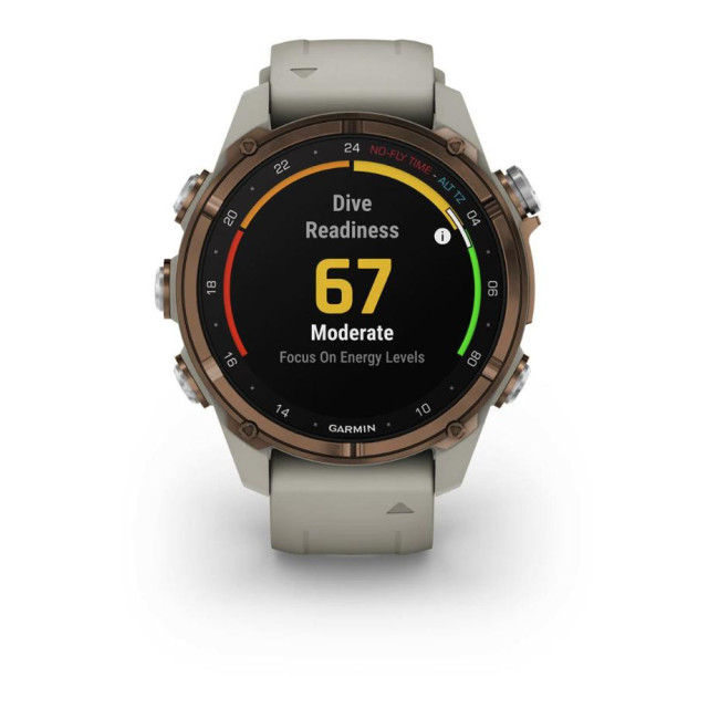 Смарт-часы Garmin Descen Mk3i – 43 mm Bronze PVD Titanium with French Gray Silicone Band (010-02753-13/14)