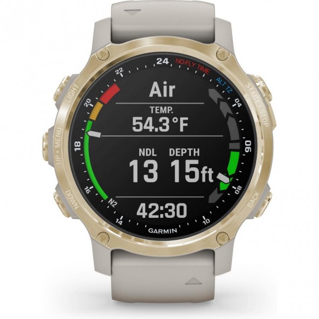 Garmin Descent Mk2S Light Gold with Light Sand Silicone Band (010-02403-01)