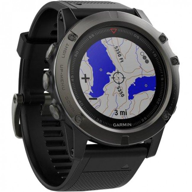 Garmin Fenix 5x Slate Gray Sapphire With Black Band (010-01733-00)